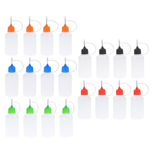 20Pcs 30Ml Needle Applicator Tip Plastic Glue Bottles For Oil 2