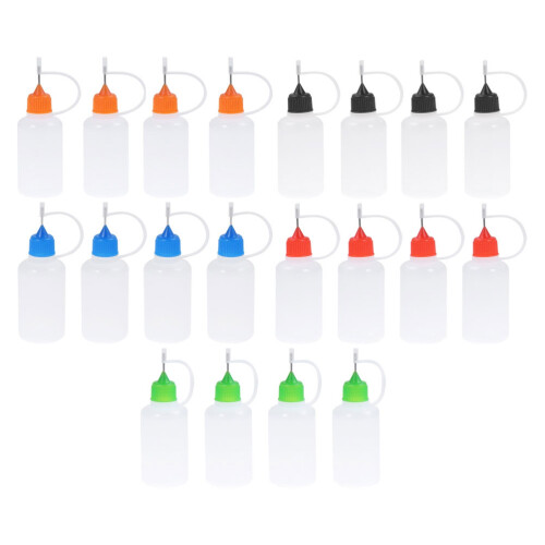 20Pcs 30Ml Needle Applicator Tip Plastic Glue Bottles For Oil