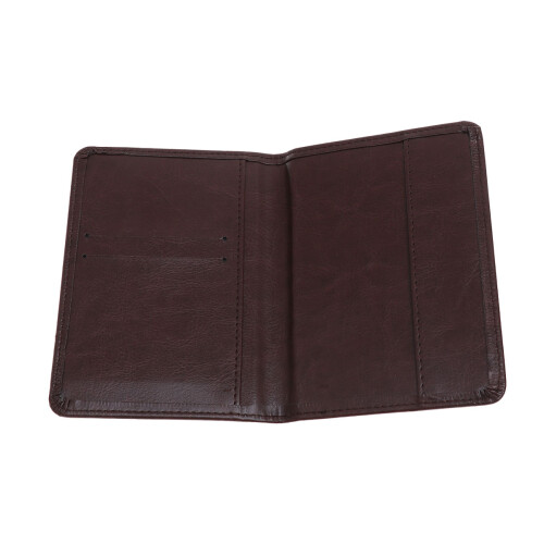 Coffee Pu Travel Passport Holder Multi Functional Wallet