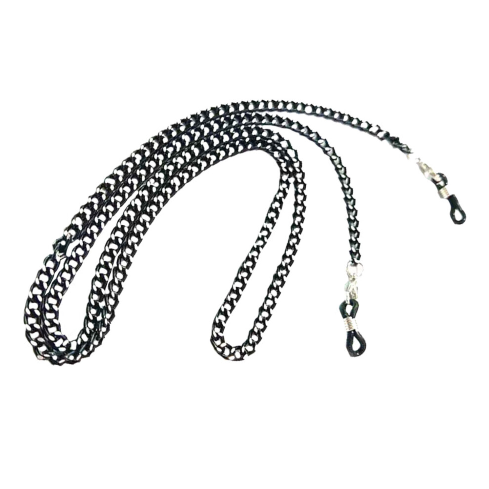 Totority Black 2 Pcs Multipurpose Mask Strap Non Skid Glasses Rope Aluminum Chain