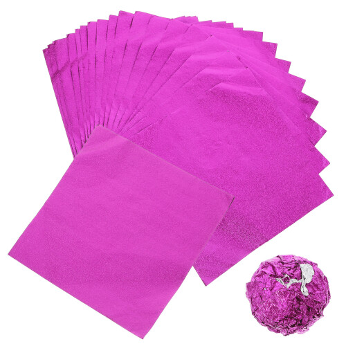 100Pcs Foil Candy Wrappers For Chocolate Squares And Caramel Packaging