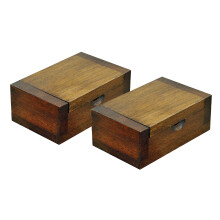 4 Pcs Wood Toothpick Holder: Portable Cotton Swab Storage Case