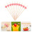100Pcs Fruit Picks Heart Cocktail Food Picks Disposable 5
