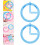 3Pcs Plastic Protractor Student Teacher Aid For School 10