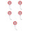 5Pcs Portable Double Sided Flashing Baton Battery Powered 5