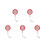 5Pcs Portable Double Sided Flashing Baton Battery Powered 10
