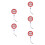 5Pcs Portable Double Sided Flashing Baton Battery Powered 6