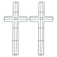 4 Pcs Easter Iron Wreath Frames Cross Shaped Garland Making Supplies