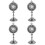 4Pcs Standing Crucifix With Base Metal Catholic Cross Statue Decor 7