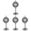 4Pcs Standing Crucifix With Base Metal Catholic Cross Statue Decor 4