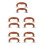 10 Pcs Classic Brown Plastic Suitcase Handle With Zinc Alloy Base 9