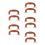 10 Pcs Classic Brown Plastic Suitcase Handle With Zinc Alloy Base 5