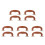 10 Pcs Classic Brown Plastic Suitcase Handle With Zinc Alloy Base 6