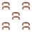 10 Pcs Classic Brown Plastic Suitcase Handle With Zinc Alloy Base 4
