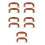 10 Pcs Classic Brown Plastic Suitcase Handle With Zinc Alloy Base 8