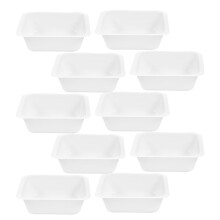 10 Sztuk Miniaturowe Kwadratowe Szalki Z Białoego Plastiku Do Pomiaryw