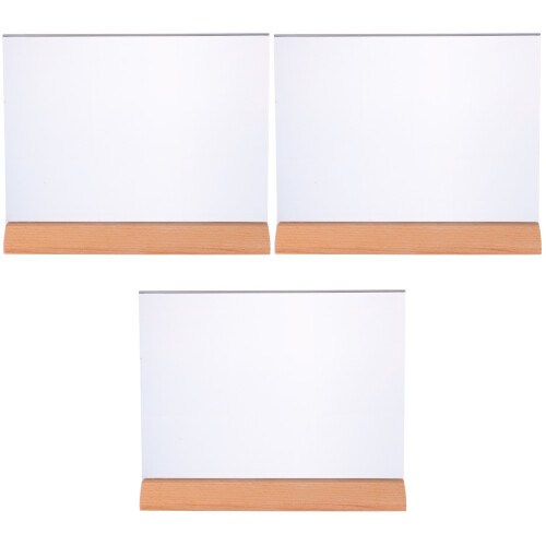 3Pcs Acrylic Desktop Sign Holders For Paper Display A5 Style 2
