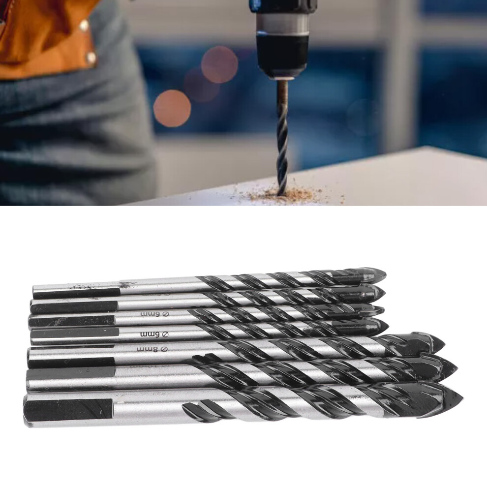 7Pcs Black Carbide Triangular Twist Drill Bit Set, 6-12Mm 4231351955763