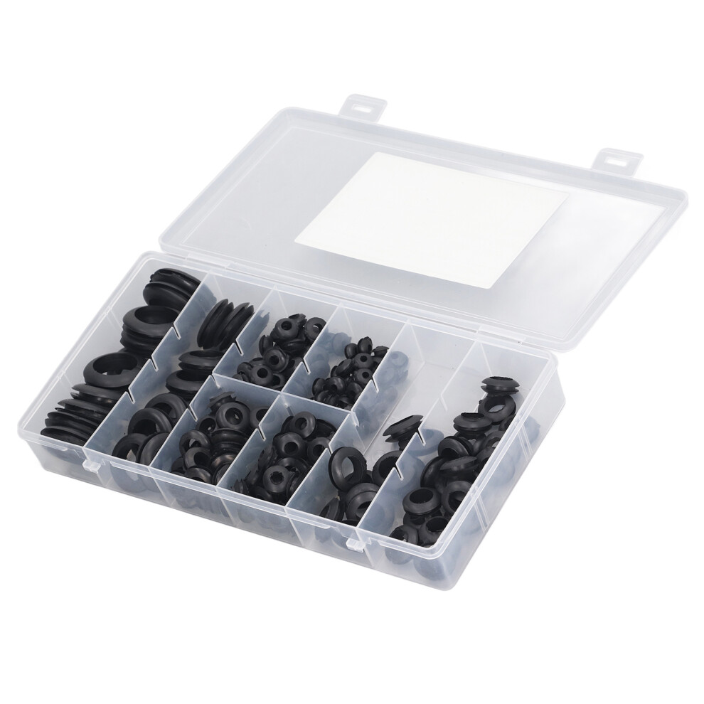 200 Pcs Durable Rubber Grommet Waterproof Oil Proof Firewall Hole Gasket Ring 4251351956171