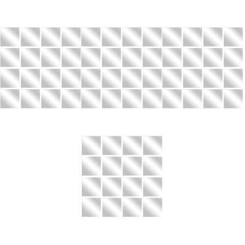 64 Pcs Mirror Tile Self Adhesive Acrylic Frameless Wall Mirror 2