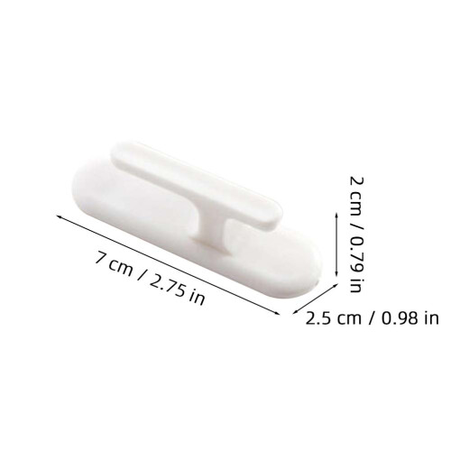 18 Pcs Plastic Curtain Wall Hooks Sticky Decoration 1