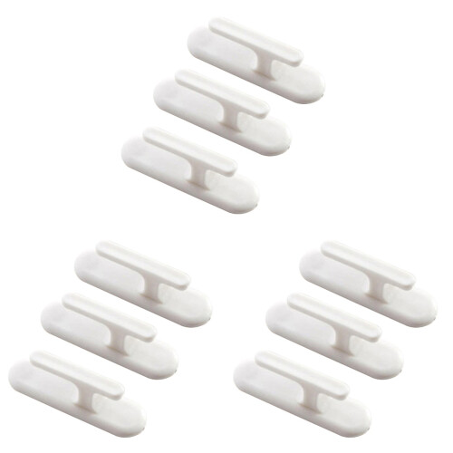 18 Pcs Plastic Curtain Wall Hooks Sticky Decoration 2