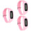 3 Pcs Silicone Smart Pedometer Band For Running Walking Pink 6