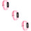 3 Pcs Silicone Smart Pedometer Band For Running Walking Pink 9