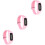 3 Pcs Silicone Smart Pedometer Band For Running Walking Pink 5
