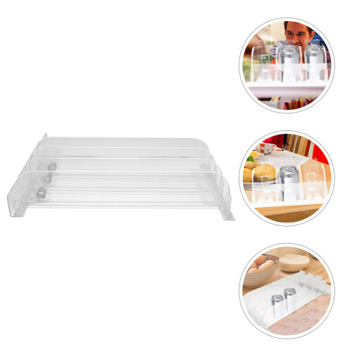2 Sets Auto-Push Clear Tray Rack For Supermarket Drinking Showcase 2