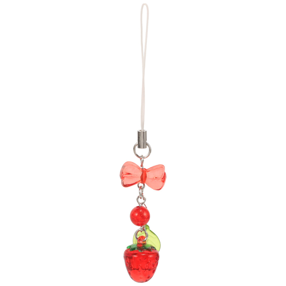 4Pcs Strawberry Phone Charm For Case Bag Keychain Camera 031409099081