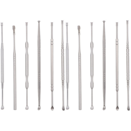 2 Sets Stainless Steel Ear Pick Cleaning Kit Portable 1