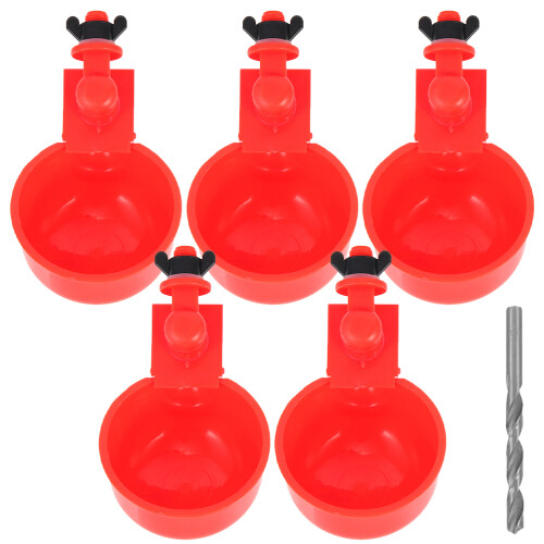 2 Sets Automatic Chicken Waterer Plastic Pasture Cups Feeders 2