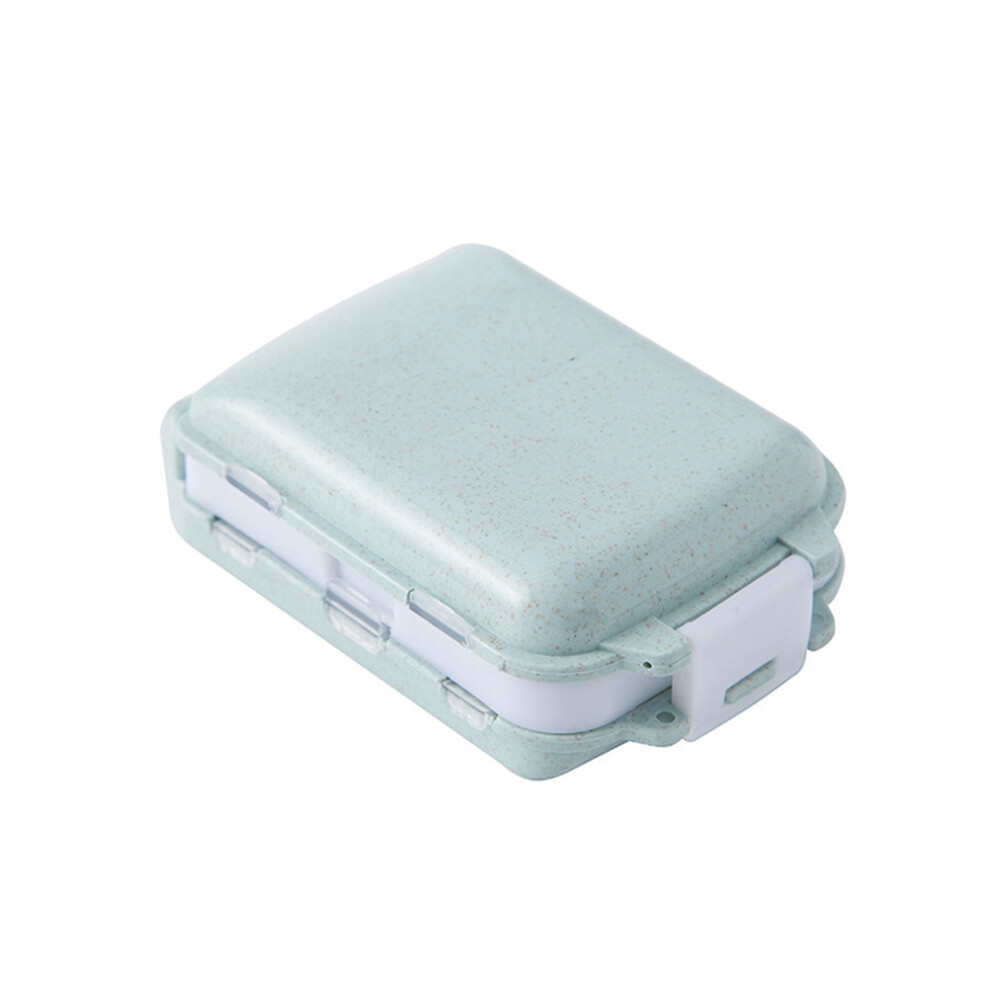 Villcase Blue 3 Pcs Portable 3-Layer Travel Pill Box Container