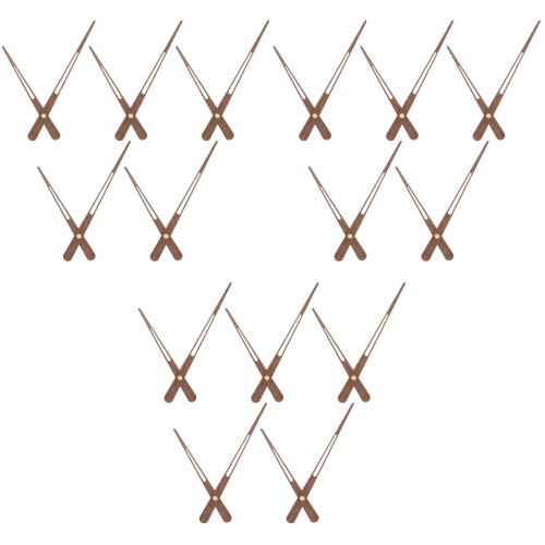 15 Pcs Wooden Diy Clock Pointer Replacement Part Wood Color 2