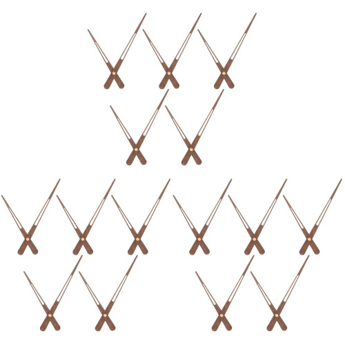 15 Pcs Wooden Diy Clock Pointer Replacement Part Wood Color 1