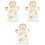 3Pcs Indian God Statue Hindu Elephant Sculpture Table Decor 5