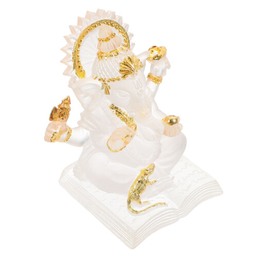 3Pcs Indian God Statue Hindu Elephant Sculpture Table Decor 1