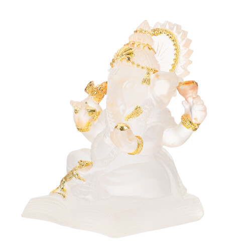 3Pcs Indian God Statue Hindu Elephant Sculpture Table Decor 2