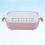2Pcs Multifunctional Washing Basket Double Layer Draining Rack Pink 9