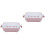 2Pcs Multifunctional Washing Basket Double Layer Draining Rack Pink 4
