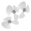 6 Pcs 16 Inch Plastic 3 Leaves Fan Replacement With Nut Covers 1