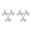 6 Pcs 16 Inch Plastic 3 Leaves Fan Replacement With Nut Covers 8