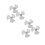 6 Pcs 16 Inch Plastic 3 Leaves Fan Replacement With Nut Covers 6