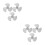 6 Pcs 16 Inch Plastic 3 Leaves Fan Replacement With Nut Covers 5