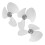 6 Pcs 16 Inch Plastic 3 Leaves Fan Replacement With Nut Covers 2