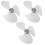 6 Pcs 16 Inch Plastic 3 Leaves Fan Replacement With Nut Covers 3