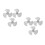 6 Pcs 16 Inch Plastic 3 Leaves Fan Replacement With Nut Covers 7
