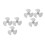 6 Pcs 16 Inch Plastic 3 Leaves Fan Replacement With Nut Covers 9