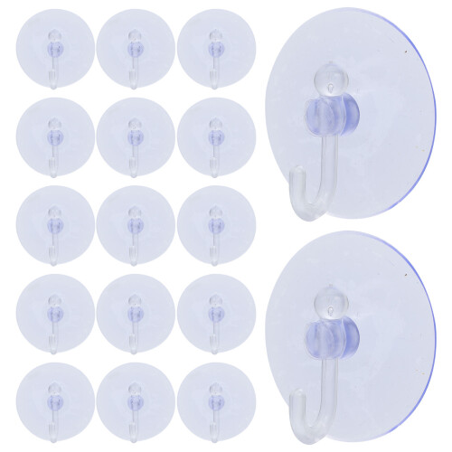 200 Pcs Clear Suction Cup Hooks For Wall Window Door 2